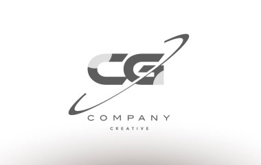 CG c g swoosh gri Alfabe harf logo