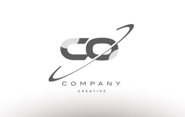 Co c o swoosh gri Alfabe harf logo