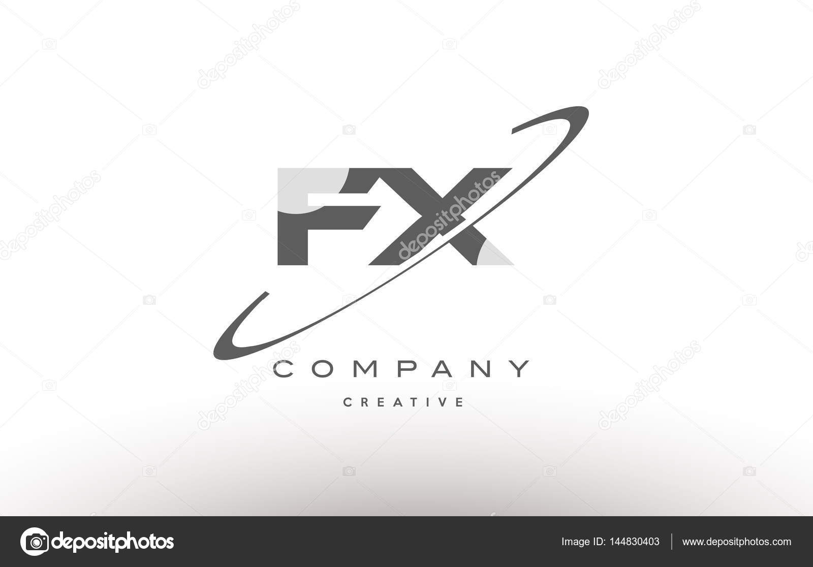 FX F X Logo Design with Black and White Creative Text Letter Vector. Stock  Vector