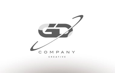 GD g d swoosh gri Alfabe harf logo