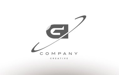 gri Alfabe harf logo swoosh gi g