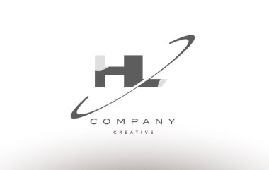 HL s l swoosh gri Alfabe harf logo