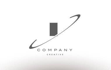 II ben ben swoosh gri Alfabe harf logo