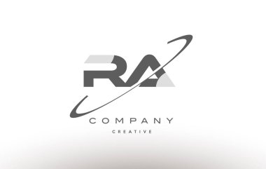 ra r q swoosh gri Alfabe harf logo