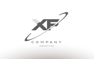 XF f x gri Alfabe harf logo swoosh