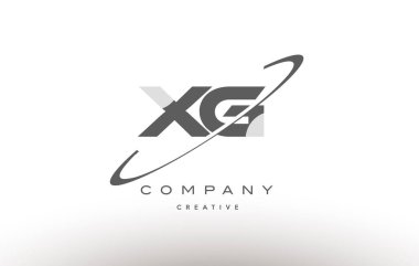 XG g x gri Alfabe harf logo swoosh