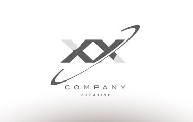 xx x x gri Alfabe harf logo swoosh