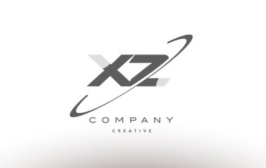 XZ z gri Alfabe harf logo swoosh