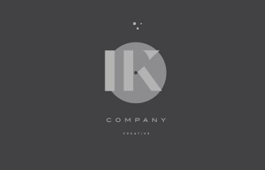 IK ben k gri çağdaş alfabesi şirket mektup logo simge