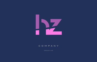 Hz s z pembe mavi Alfabe harf logo simge