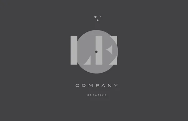 Le l e gris alphabet moderne lettre d'entreprise logo icône — Image vectorielle