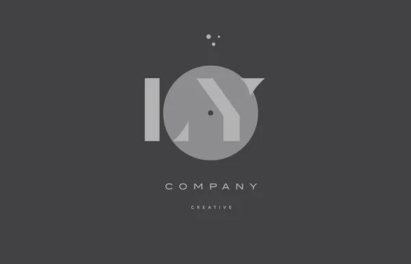 Логотип компании в сером современном алфавите — стоковый вектор