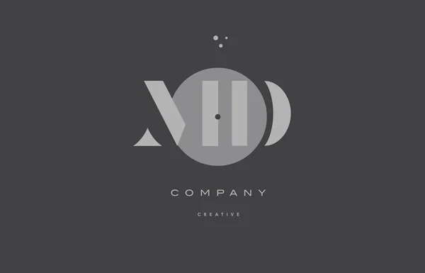 Md m d gris moderne alphabet lettre d'entreprise logo icône — Image vectorielle