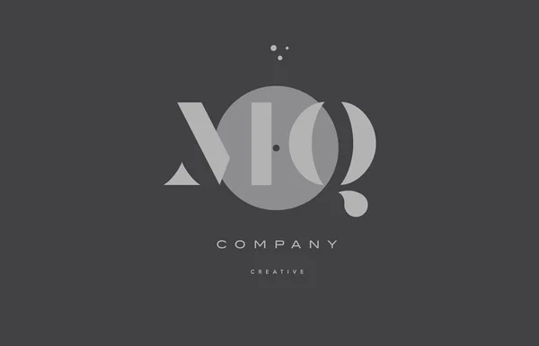 Mq m q gris alphabet moderne lettre d'entreprise logo icône — Image vectorielle