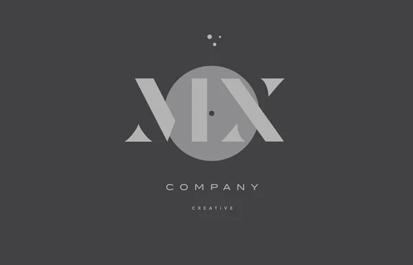 Mx m x gris alphabet moderne lettre d'entreprise logo icône — Image vectorielle