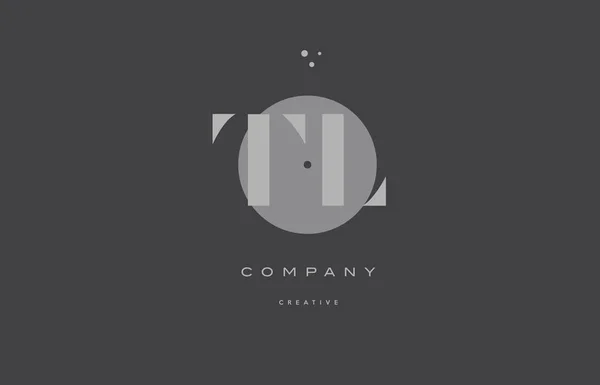 Tl t l grey modern alphabet company letter icon — стоковый вектор