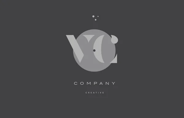 PVC v c gris moderne alphabet lettre d'entreprise logo icône — Image vectorielle