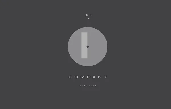 I cinza alfabeto moderno empresa carta logotipo ícone — Vetor de Stock