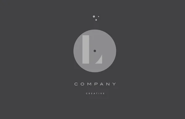 Ikona logo litery l szary alfabet nowoczesne firmy — Wektor stockowy