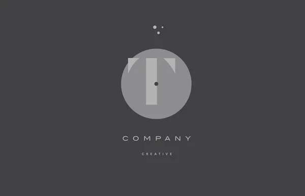 T cinza alfabeto moderno empresa carta logotipo ícone — Vetor de Stock