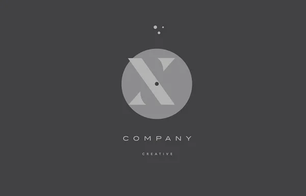 X gris alphabet moderne lettre d'entreprise logo icône — Image vectorielle