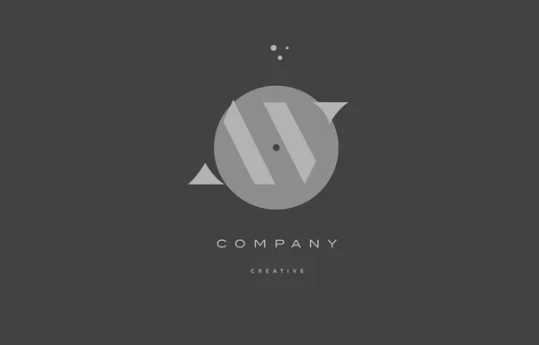 Av v gri çağdaş alfabesi şirket mektup logo simge — Stok Vektör