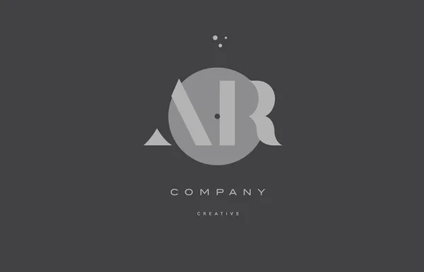 Ar a r gris alphabet moderne lettre d'entreprise logo icône — Image vectorielle