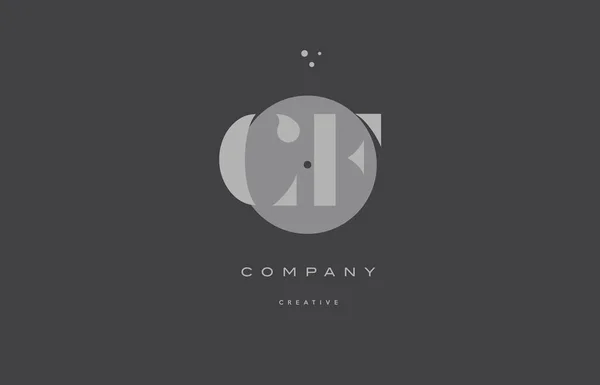 Cf c f cinza alfabeto moderno empresa carta logotipo ícone — Vetor de Stock