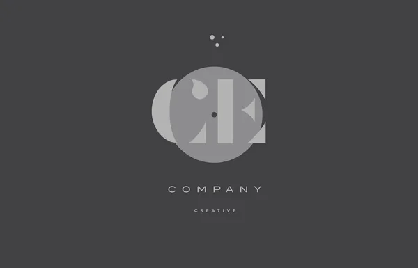 Ce c e gris alphabet moderne lettre d'entreprise logo icône — Image vectorielle