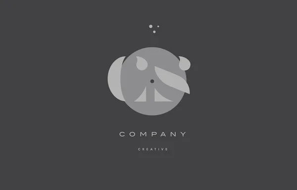 Cs c s cinza alfabeto moderno empresa letra logotipo ícone — Vetor de Stock