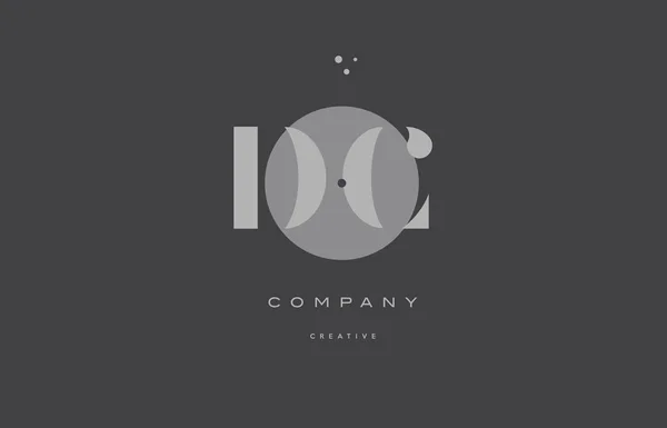 Dc d c gris alphabet moderne lettre d'entreprise logo icône — Image vectorielle