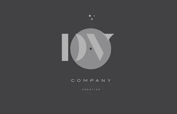 Dv d v gris alphabet moderne lettre d'entreprise logo icône — Image vectorielle