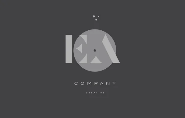 Ea e a grey modern alphabet company letter icon — стоковый вектор