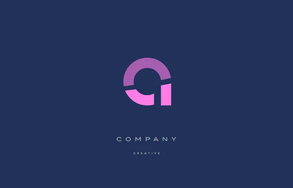 Ένα εικονίδιο με το λογότυπο επιστολή ροζ μπλε αλφάβητο — Διανυσματικό Αρχείο