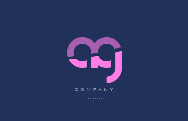 AG ένα εικονίδιο logo g ροζ μπλε αλφάβητο επιστολής — Διανυσματικό Αρχείο