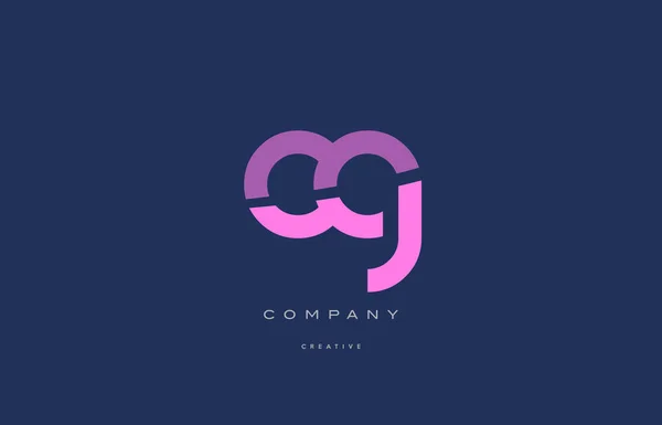 Cg c g rose bleu lettre alphabet logo icône — Image vectorielle