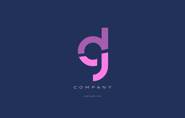GL g l ροζ μπλε αλφάβητο επιστολής εικονίδιο με το λογότυπο — Διανυσματικό Αρχείο