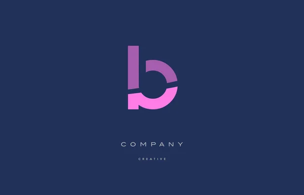 LB l b roze blauw alfabet logo letterpictogram — Stockvector