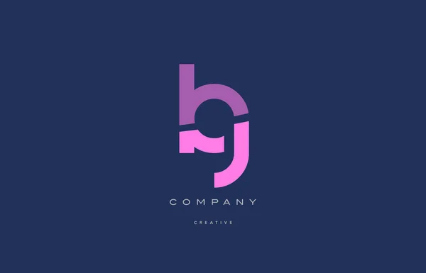 LG l g różowy niebieski alfabet litery ikona logo — Wektor stockowy