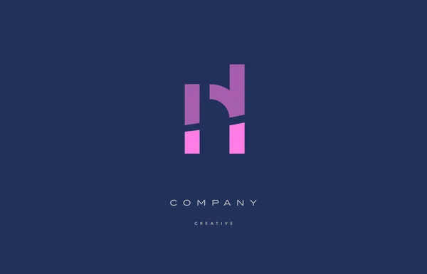 NL n l rosa blå alfabetet brev logo ikon — Stock vektor