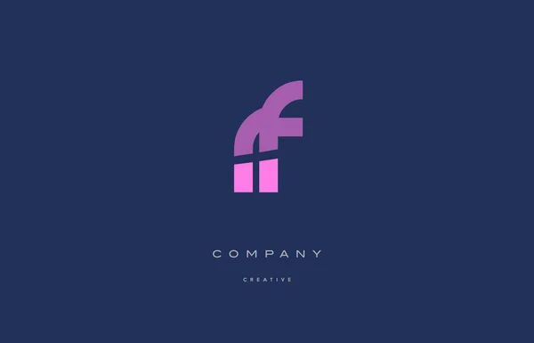 RF ρ f ροζ μπλε αλφάβητο επιστολής εικονίδιο με το λογότυπο — Διανυσματικό Αρχείο