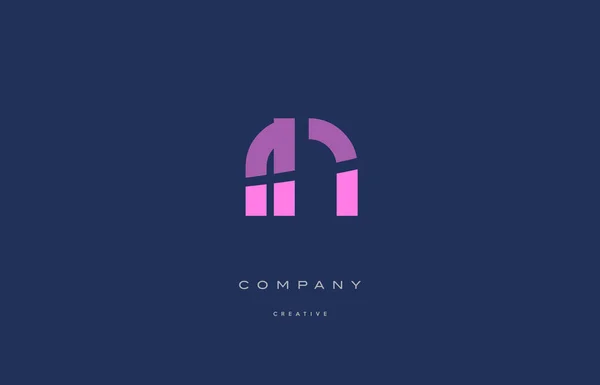 RN r n roze blauw alfabet-letterpictogram logo — Stockvector