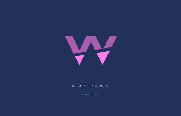 Vv v rosa blu alfabeto lettera logo icona — Vettoriale Stock