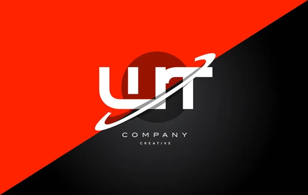 Wt w t rouge noir technologie alphabet société lettre logo icône — Image vectorielle