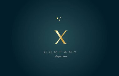 altın altın lüks Alfabe harf logo simge şablon x