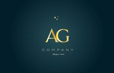 AG g altın altın lüks alfabe mektup logo simge şablonu