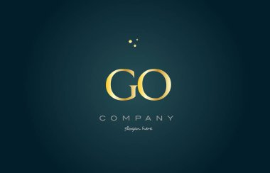 g o altın altın lüks Alfabe harf logo simge şablon git