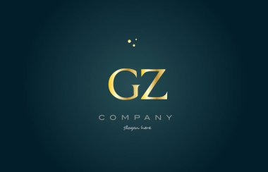gz g z altın altın lüks Alfabe harf logo simge şablonu