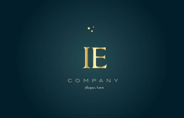 Yani ben e altın altın lüks Alfabe harf logo simge şablonu