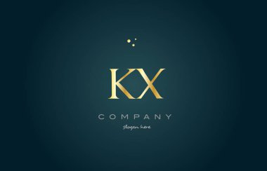 Kx k altın altın lüks Alfabe harf logo simge şablon x
